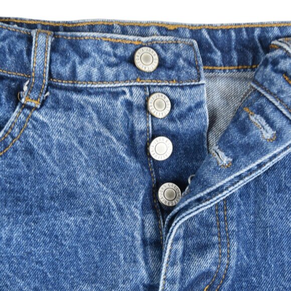 J. Galt 90's Y2K Vibe Mini Skirt Medium Blue Button fly Sz S (26-27) - Picture 3 of 7